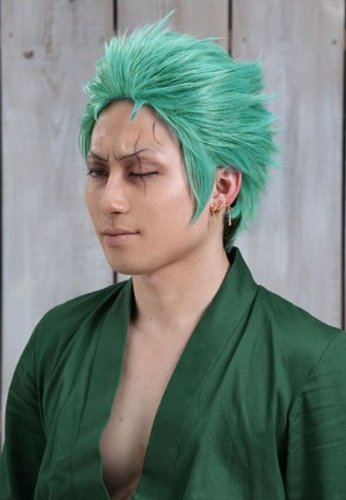 Topbill Anime Green Short Cosplay Wigs