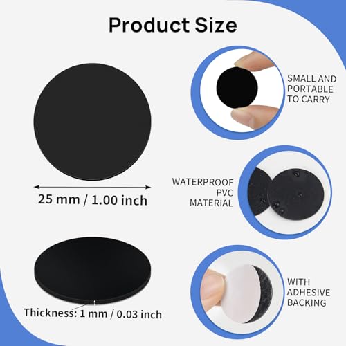 Image of 50 Pcs NFC Tags Stickers, 25mm NFC Cards with Adhesive Back, Round Rewritable NFC Coin Cards, 504 Bytes Memory Compatible with Amiibo and NFC Enabled Phones, Black