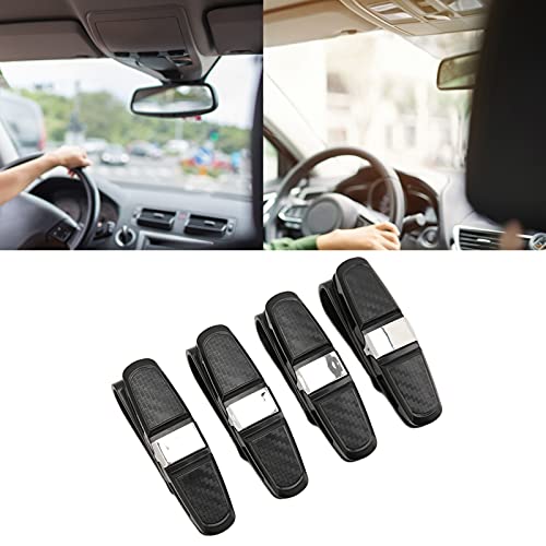 Porta-óculos com viseira solar para carro, clipe de clipe de duas extremidades, suporte para óculos