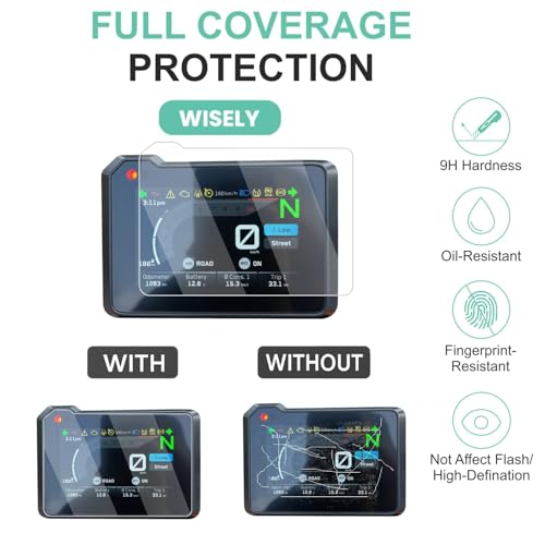 Image of Wisely Pack 2 - Premium Screen Guard for NEW KTM 390 ADVENTURE X 2025 Bike - TFT 5-Inch Display Digital Meter Protector - HD Clear, Full Cover - Easy Installation Kit - Adventure390 Accessories