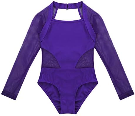 Iiniim Enfant Fille Justaucorps Gymnastique Imprimé Licorne Manches