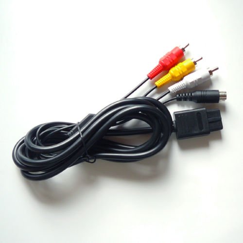 Amazon Com Video Game Accessories New Kmd Sfc Snes Gc N64 S Video Svhs Av Composite Cable For Nintendo 64 Gamecube Video Games