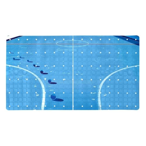 Tapis de bain antidérapant séchage rapide à ventouses bleu