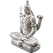 Top Collection Shiva Statue in Padmasana Lotus Pose-Hindu God of Destroying Evil, Ignorance, and Death Sculpture - Collectible New Age Hinduism Figurine (White Marble)