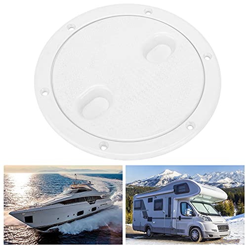 Deck Plate, 6in Deck Plate Inspection Hatch Cover Round White Non Slip Anti Aging UV Resistant, Default - Image 4