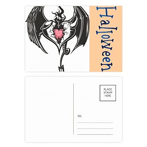 Cartes postales Halloween avec illustration cœur lot de 20 papeterie originale