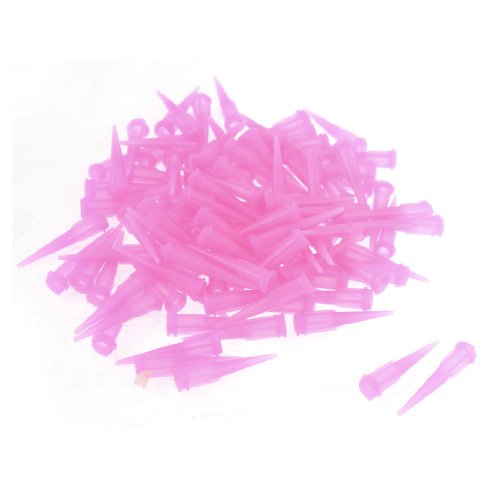 Ruilogod 100 Pcs Industrial 0.41mm Inner Dia Tip 25GA Dispensing pins Pink (id: 36a d81 58c ec4 997