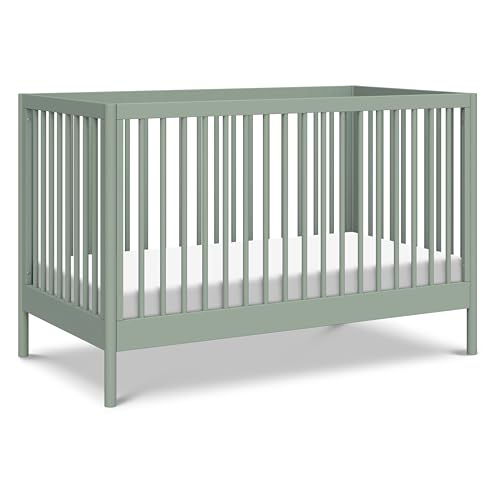 Davinci, Birdie 3-in-1 Convertible Crib, Light Sage, Easy Assemble, Greenguard