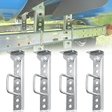 4 Pack 10'/12' Boat Trailer Bunk Brackets Kit | Swivel Top