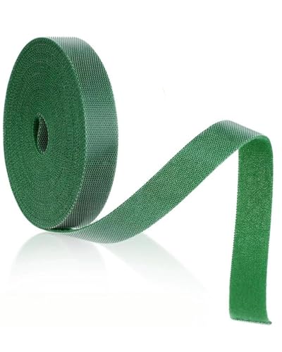 32.8 Ft Green Garden Tie, Twist Ties for Plants 1/2", Reusable Adjustable Plant Tape, Garden Ties for Climbing Plants, Plant Supports for Tomato Vines Peppers Rose Bushes Indoor Outdoor (1 Roll)