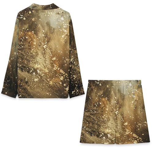 Golden GlitterMen's Long-sleeved Suits for Everyday Casual Wear2