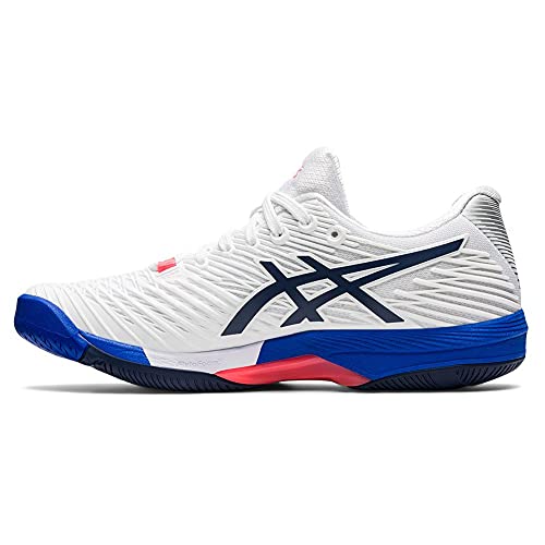ASICS Women's Solution Speed FF 2 Tennis Shoes, 9M, White/Peacoat