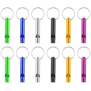 12 Pcs Emergency Whistle Survival,Gather Team Members Outdoors,Hyper Whistle Keychain, 571534_1_y6pB5tXFy