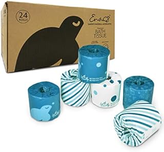 100% Bamboo Toilet Paper Bulk [2-ply, 450sheets, 24 Rolls] Tree free Bath Tissue, Biodegradable, Soft and Strong, Absorbent, Septic Safe, Eco Friendly, by Earth's Natural Alternative