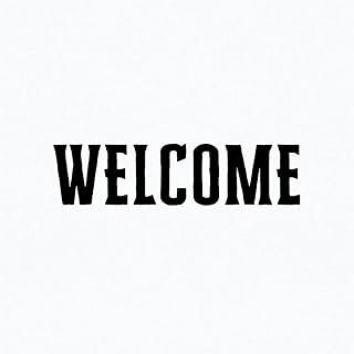 カッティングステッカー ルームサイン ドアステッカー シンプル 英字 ヴィンテージスタイル TypeA WELCOME ウェルカム ブラック