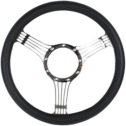 CARACETEK 14" Billet Steering Wheel With PVC Wrap