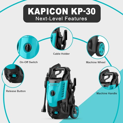 Image of KP-30 Portable High Pressure Car Washer 1800W | 160 Bar Power Cleaner | 5.5 LPM Flow | Electric Pressure Washer for Car, Bike & Home Use