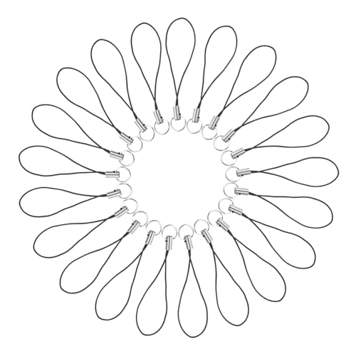 NAMOARLY 100 Piezas Correas para teléfonos móviles correa del cable del teléfono cordón con tarjetero correa para bolso correa de bolso cordón para teléfono móvil encanto del teléfono Black