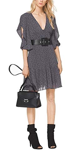 Michael Michael Kors Women's Mini Leopard Georgette Peekaboo Dress...