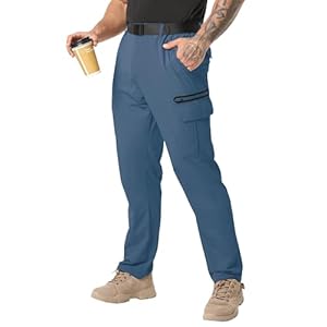 NATUVENIX Hiking Pants Men Lightweight Tactical Pants for Men Stretch Mens Cargo Work Pants Quick Dry Travel Pants Men
