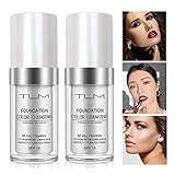 2 Pack 30ml Color Changing Foundation Liquid Base Makeup Change To Your Skin Tone By Just Blending,...