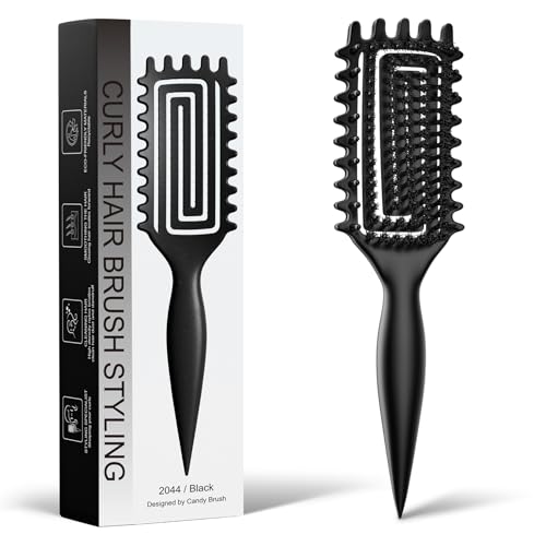 Curly Hair Brush, Matte Black
