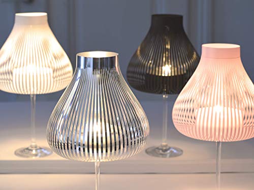 MISS MOLLY 4er SET EDELMIX, Papier Lampenschirme für Weingläser als Teelicht Tischleuchte, Teelichtglas Kerzenständer Kerzenhalter, Geburtstag Jubiläum Hochzeit Dekoration, originelle Geschenkidee