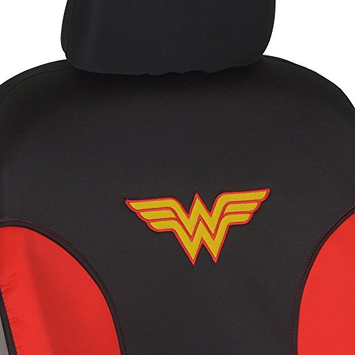 Bdk Dc Comics Wonder Woman Car Seat Covers - 100% Waterproof Front Pair Gray Black Fit Cover - Side Airbag Safe Protection For Car Suv Van Truck (Wbsc1911) #TOP3