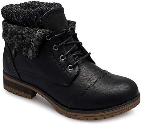 fur trim combat boots