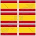 SPANIEN Spanische Zivil Fähnrich Flagge ESPANA 40mm Mobile, Handy Vinyl Mini Aufkleber, Abziehbilder x6 Stickers
