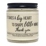 It Takes a Big Heart to Shape Little Minds Teacher Appreciation Soy Candle (Blackberry Vanilla, 3.5