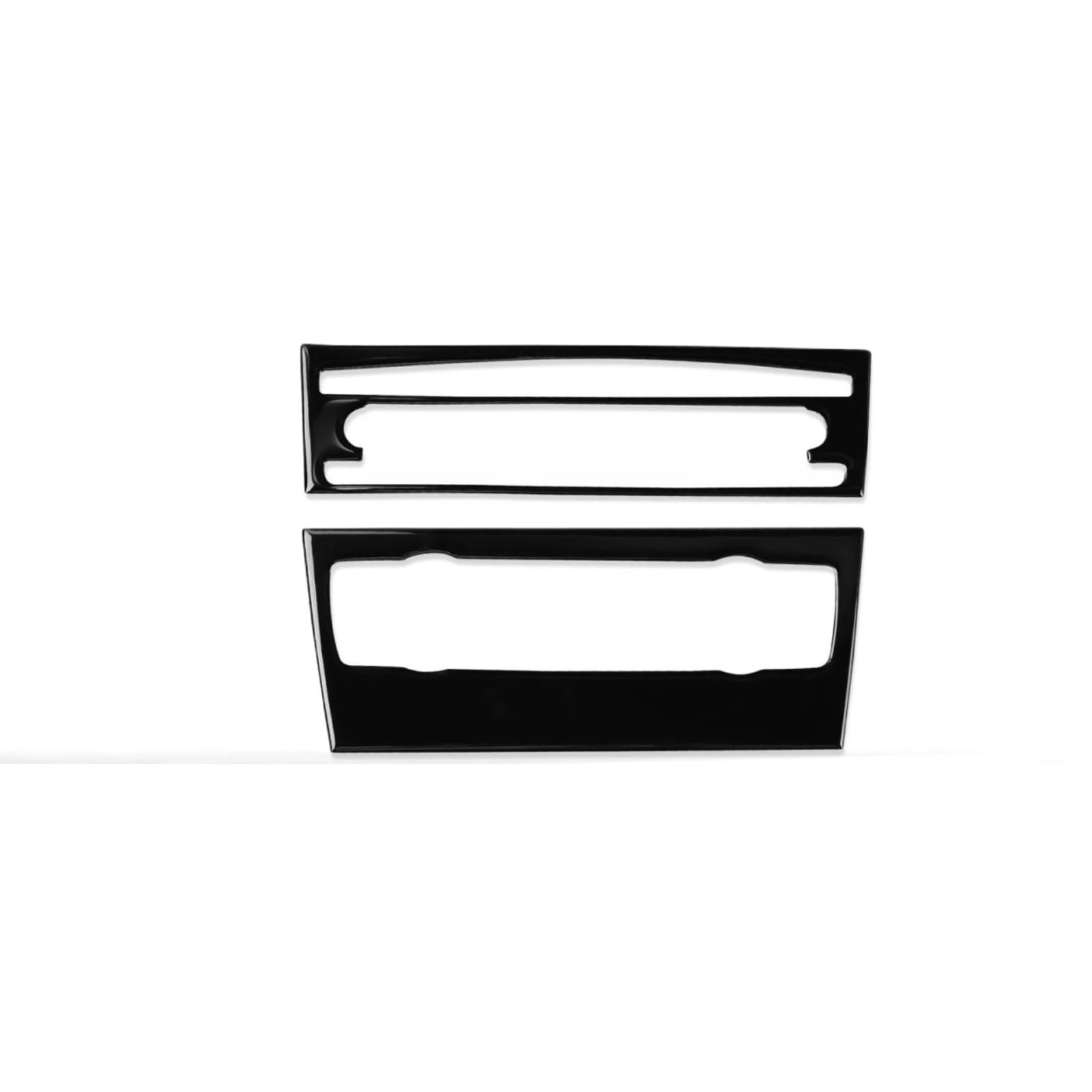 Interior Trim for BMW 3 Series E90 E92 2005-2012 Piano Black Air Conditioner CD Control Panel Plastic Cover Car Interior Accessories Sticker Auto Central Inner(B-Non-Navigation)