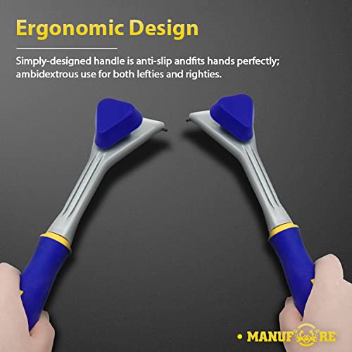 Manufore Paint Scraper With 2.5 Inch Double-Edged Tungsten Steel Carbide Scraper For Removing Paint, Glue, Grout #TOP3
