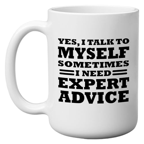 DAJDC Expert Advice Funny Novelty Coffee Mug Cup Sarcastic Gift for Work Office, 11 Oz, White Gag Gift Joke (Expert Advice)