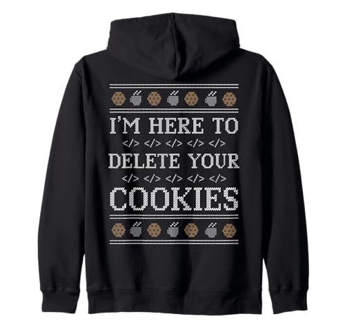 Funny Programmer Nerd Geek Cookies Ugly Sweater Zip Hoodie