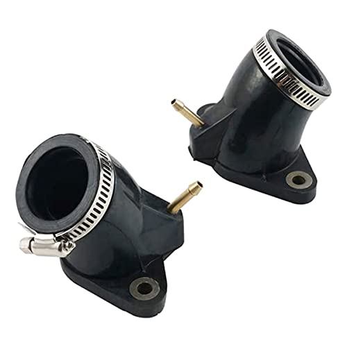 NICECNC 2PCS Carb Intake Carburetor Interface Air Joint Boot Connector Adapter,Intake Manifold Holder Boot,Compatible with Yamaha XVS650,V-Star,4TR-13586-01-00, 4TR-13596-01-00