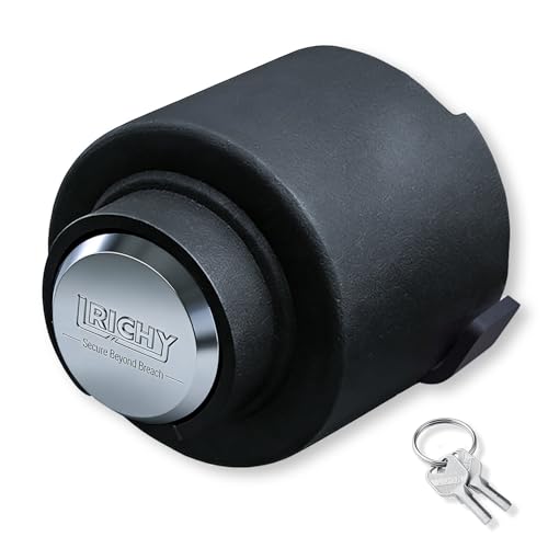 Lrichy Upgrade Trailer Lock Fits Select 2-5/16 Inch Coupler, Heavy-Duty Solid Stainless Steel Puck Lock & Trailer Hitch Lock, Anti Theft Trailer Tongue Lock for RV, Boat & Cargo
