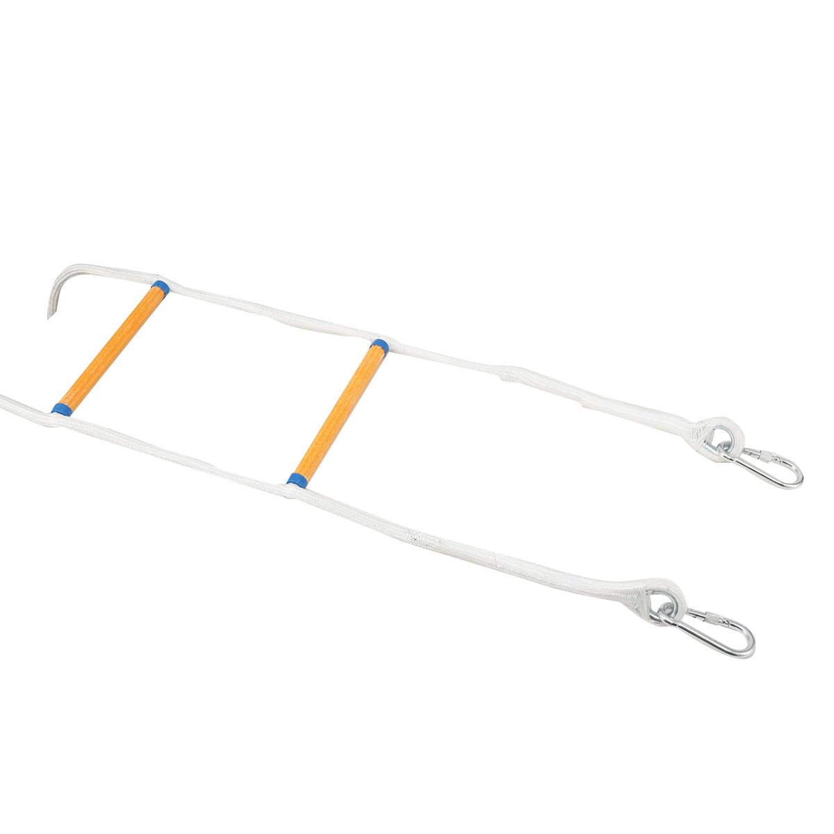 Feuerleiter mit 2 Karabiner, Strickleiter Feuerfeste Rettungsleiter 10M bis 200 kg für Brandbekämpfung Notfallhilfe Rettungsleine Lebensrettung (10M)