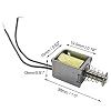 2PCS Mini Push Pull Linear Solenoid Electromagnet Adjustable 10mm Stroke DC 12V 42 0.28A Open Frame Mini Frames Actuator Electric DC Magnet Solenoid DS-0520S