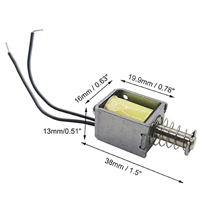 2PCS Mini Push Pull Linear Solenoid Electromagnet Adjustable 10mm Stroke DC 12V 42 0.28A Open Frame Mini Frames Actuator Electric DC Magnet Solenoid DS-0520S