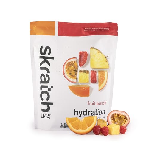 SKRATCH LABS Sport Hydration Drink Mix | Hidratos de Carbono, Electrólitos en polvo | 1320g | Ponche de frutas | Resistencia, entrenamiento, competición | Sin gluten, vegano