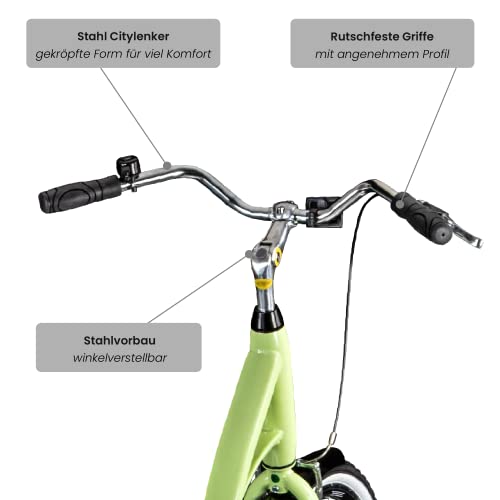 Galano Summer Singlespeed Fiets 155-175 cm retro damesfiets dieptebeginner 28 inch Fixie Bike Hollandfiets zonder… - Afbeelding 7