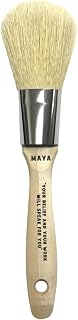 Professional Paint Brushes - Synthetic Bristles for Smooth Finish - Durable Chalk Paint Brushes for Furniture and Canvas - Perfect Specialty Clay and Chalk Artisan paintbrushes - Maya Brush