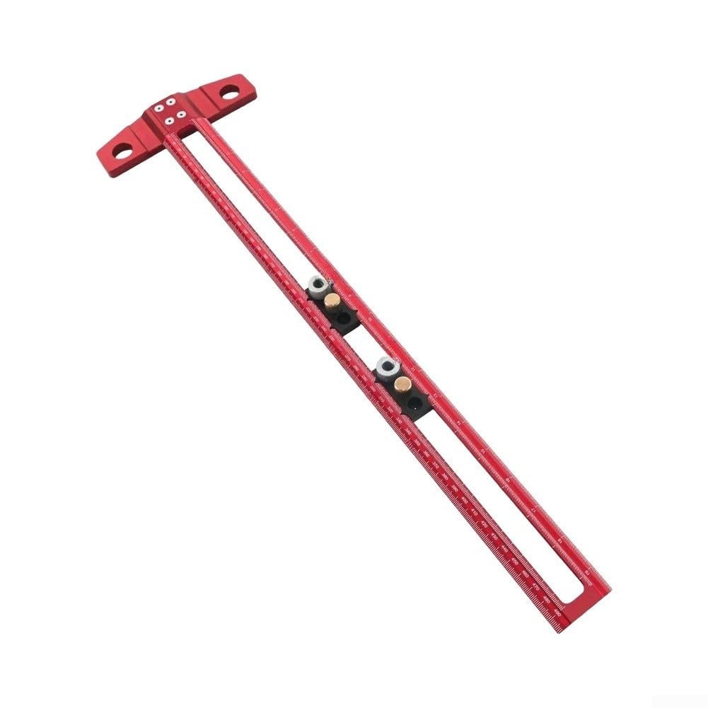 Marcador T 30cm con Deslizador Perforación para madera Marcador(Red Metric 300MM)