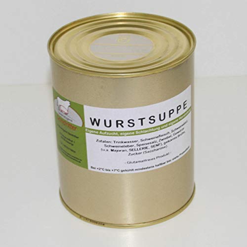 Wurstsuppe 800ml Dose, gekühlt im Kühlschrank 6 Monate haltbar, Landmetzgerei Sandritter Cover