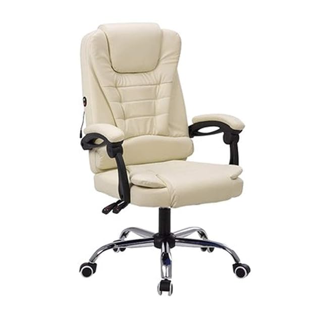 Office Chair Leather Gaming Chairs with Footrest Computer Desk Chair Ergonomic High Backrest Back Swivel Lift Reclining Armchair