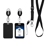 Zeeorymn Un kit de Porte-badge avec 360° cordon réglable et clip tournant - Porte-cartes...