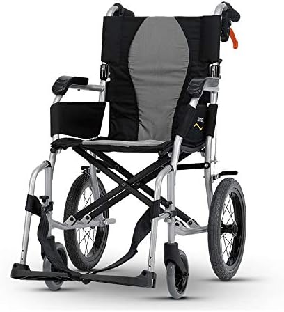 Karma Ergo Lite 2 Ultralite Transit Wheelchair, Folding and Lightweight Weighs Only 9.3kg - Choice of Sizes (18" Seat Width)