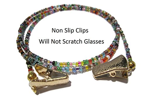 Eyeglass Chain for Women - Beaded 32 Colors Gold Clip - Glasses Chain - Eyeglass Strap - Eyewear Retainer - Sunglass Lanyard - Thumbnail 4
