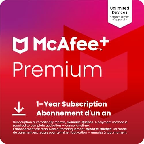 McAfee+ Premium 2026 | Unlimited Devices | All-In-One Cybersecuri...